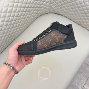 Giày nam hàng hiệu Louis Vuitton Sneaker cổ ngắn màu đen - Ảnh 5
