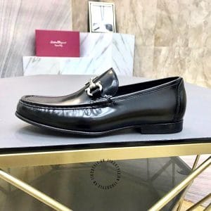 Giày Loafer Salvatore Ferragamo màu đen da bóng hàng hiệu - Ảnh 5