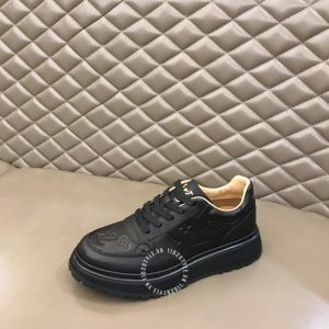 Giày nam hàng hiệu Louis Vuitton sneaker cổ ngắn màu đen - Ảnh 7