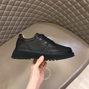 Giày nam hàng hiệu Louis Vuitton sneaker cổ ngắn màu đen - Ảnh 6