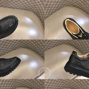 Giày nam hàng hiệu Louis Vuitton sneaker cổ ngắn màu đen - Ảnh 9