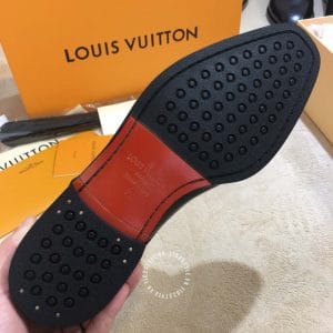 Giày Louis Vuitton nam da trơn màu đen dây buộc phiên bản cao cấp - Hình ảnh 9