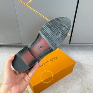 Giày nam hàng hiệu Louis Vuitton da xịn màu nâu đỏ - Hình ảnh 9