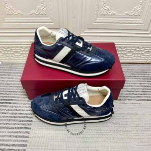 Giày Salvatore Ferragamo nam xanh than hàng hiệu - Ảnh 4