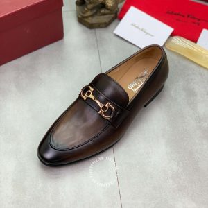Giày Salvatore Ferragamo nam màu nâu sang trọng - Ảnh 5