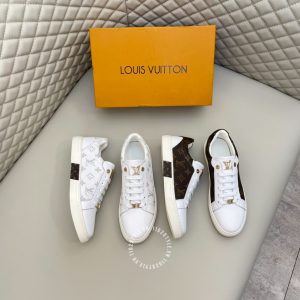 Giày nam hàng hiệu xách tay LV Sneakers màu trắng phối nâu - Ảnh 9