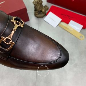 Giày Salvatore Ferragamo nam màu nâu sang trọng - Ảnh 6