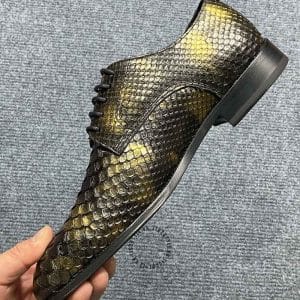 Giày nam hàng hiệu Louis Vuitton da rắn phối màu vàng đen - Ảnh 5