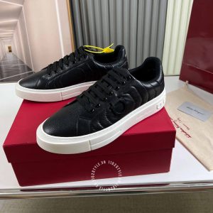 Giày Salvatore Ferragamo thể thao hàng hiệu đen sần trẻ trung - Ảnh 3