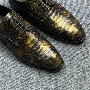 Giày nam hàng hiệu Louis Vuitton da rắn phối màu vàng đen - Ảnh 6