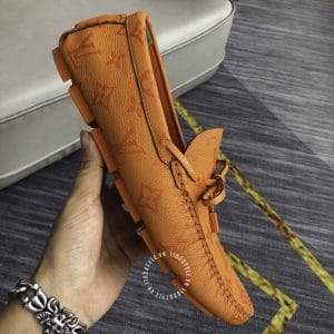 Giày Louis Vuitton Moca họa tiết cam cao cấp - Ảnh 6