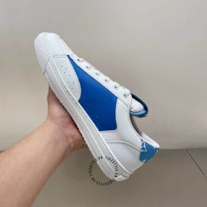 Giày nam Louis Vuitton charlie sneaker màu trắng họa tiết xanh - Ảnh 6