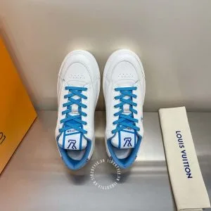 Giày charlie sneaker Louis Vuitton nam màu trắng xanh - Ảnh 3