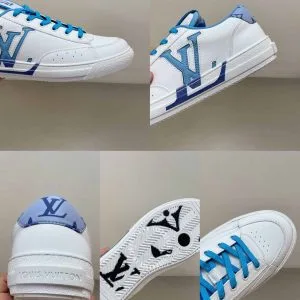 Giày charlie sneaker Louis Vuitton nam màu trắng xanh - Ảnh 8