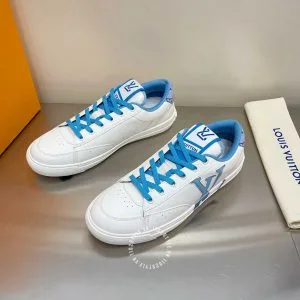 Giày charlie sneaker Louis Vuitton nam màu trắng xanh - Ảnh 2