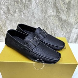 Giày Louis Vuitton đen da sần cao cấp giá tốt - Ảnh 8
