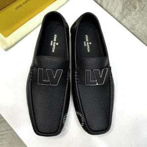 Giày Louis Vuitton đen da sần cao cấp giá tốt - Ảnh 3