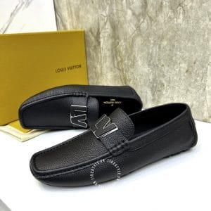 Giày Louis Vuitton đen da sần cao cấp giá tốt - Ảnh 5
