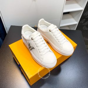 Giày nam siêu cấp Louis Vuitton sneaker màu trắng logo đính đá - Hình ảnh 2