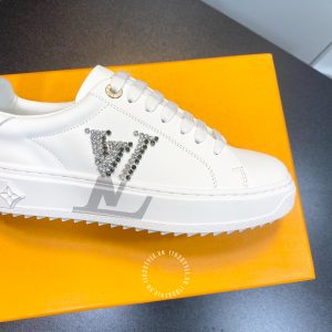 Giày nam siêu cấp Louis Vuitton sneaker màu trắng logo đính đá - Hình ảnh 8
