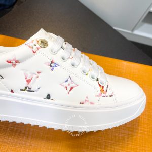 Giày nam super fake Louis Vuitton màu trắng họa tiết cao cấp - Ảnh 8