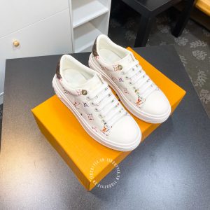 Giày nam super fake Louis Vuitton màu trắng họa tiết cao cấp - Ảnh 2