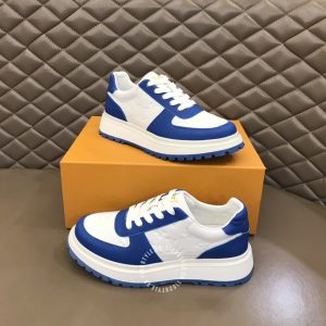 Giày nam thể thao hàng hiệu LV Sneakers màu trắng phối xanh - Ảnh 2