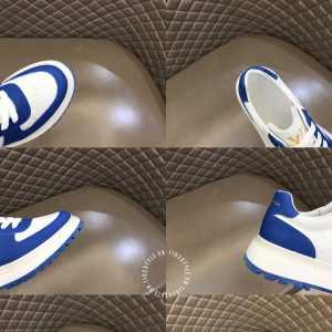 Giày nam thể thao hàng hiệu LV Sneakers màu trắng phối xanh - Ảnh 9
