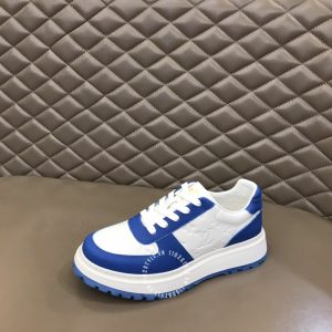 Giày nam thể thao hàng hiệu LV Sneakers màu trắng phối xanh - Ảnh 7
