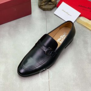 Giày nam thời trang hàng hiệu Sanvatore Ferragamo thiết kế logo lệch - Ảnh 5