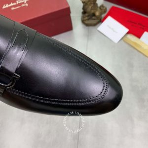 Giày nam thời trang hàng hiệu Sanvatore Ferragamo thiết kế logo lệch - Ảnh 6