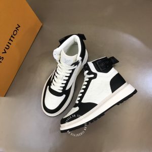 Giày Louis Vuitton sneaker cổ cao phối trắng đen replica 1:1 - Ảnh 3