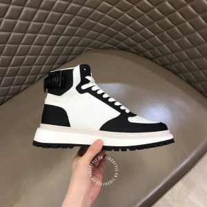 Giày Louis Vuitton sneaker cổ cao phối trắng đen replica 1:1 - Ảnh 6