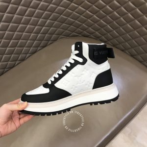 Giày Louis Vuitton sneaker cổ cao phối trắng đen replica 1:1 - Ảnh 7