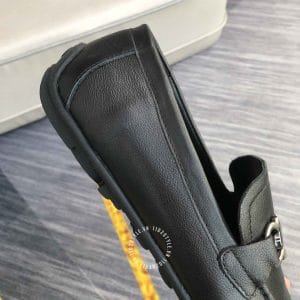Giày Salvatore Ferragamo nam đen trơn logo kim loại cao cấp - Ảnh 7