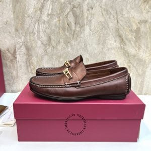 Giày Salvatore Ferragamo da bò màu nâu - Ảnh 4