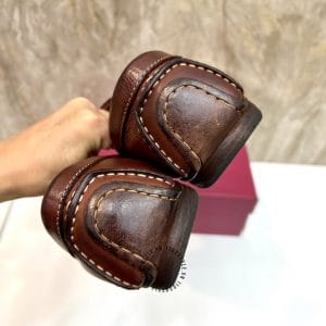 Giày Salvatore Ferragamo da bò màu nâu - Ảnh 8