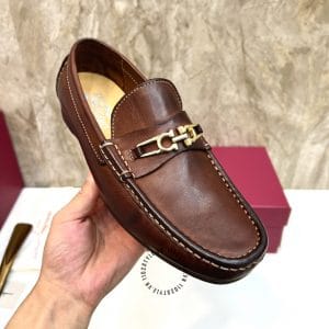 Giày Salvatore Ferragamo da bò màu nâu - Ảnh 6