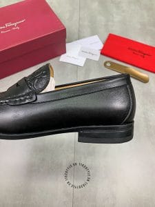 Giày Lười Salvatore nam màu đen họa tiết nổi form ôm chân - Hình ảnh 7