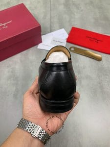 Giày Lười Salvatore nam màu đen họa tiết nổi form ôm chân - Hình ảnh 8