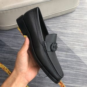 Giày Loafer Salvatore Ferragamo nam màu đen da sần cao cấp - Hình ảnh 7