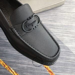 Giày Loafer Salvatore Ferragamo nam màu đen da sần cao cấp - Hình ảnh 5