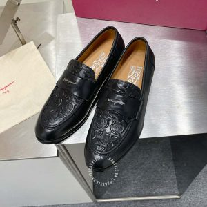 Giày nam Salvatore Ferragamo nam họa tiết dập nổi cao cấp - Ảnh 3