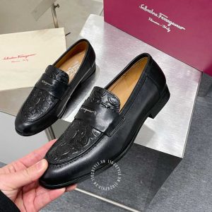 Giày nam Salvatore Ferragamo nam họa tiết dập nổi cao cấp - Ảnh 5