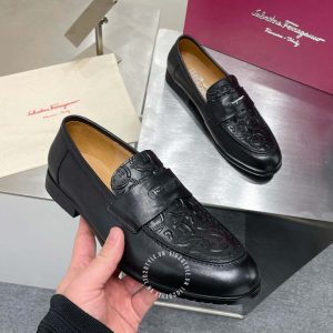 Giày nam Salvatore Ferragamo nam họa tiết dập nổi cao cấp - Ảnh 4