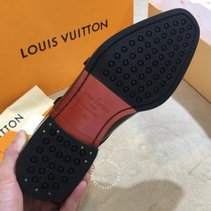 Giày tây Louis Vuitton nâu trơn khóa kim loại đẹp mắt - Hình ảnh 9