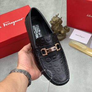Giày tây nam cao cấp Salvatore Ferragamo da bò màu đen - Ảnh 5