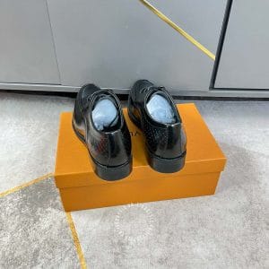 Giày tây nam cao cấp Louis Vuitton da bò xịn màu đen - Hình ảnh 3