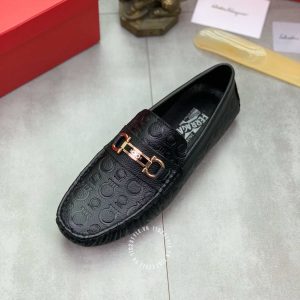 Giày tây nam cao cấp Salvatore Ferragamo da bò màu đen - Ảnh 4