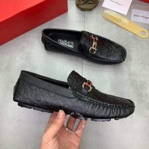 Giày tây nam cao cấp Salvatore Ferragamo da bò màu đen - Ảnh 3